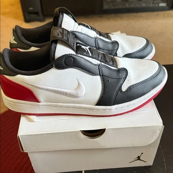 Nike Air Black and White Slip-On Sneakers - Picture 2 of 5